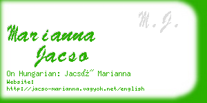 marianna jacso business card